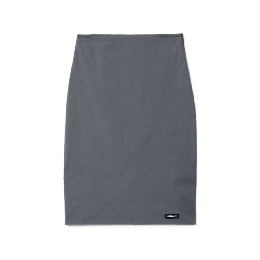Miu Miu Women Stretch Cotton Midi Skirt